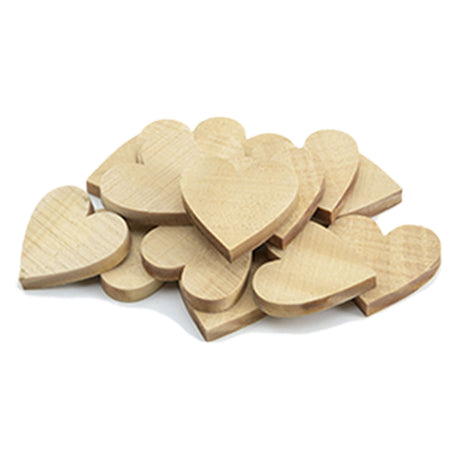 Colorazioni - cuoricini in legno, 20 pz.