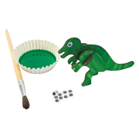 Colorazioni bouwpacket houten 3d dinosaurus, set di 4