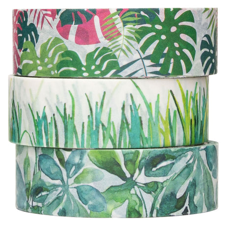 Colorazioni - piante di washi tape 3 rotoli, 5 mtr.