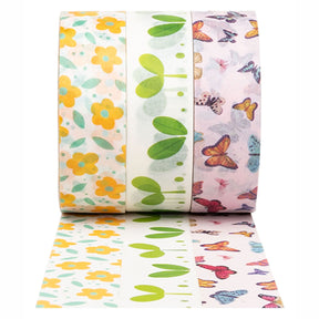 Colorazioni - washi tape spring 3 rotoli, 5 mtr.
