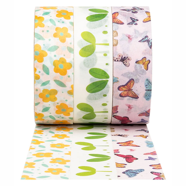Colorazioni - washi tape spring 3 rotoli, 5 mtr.