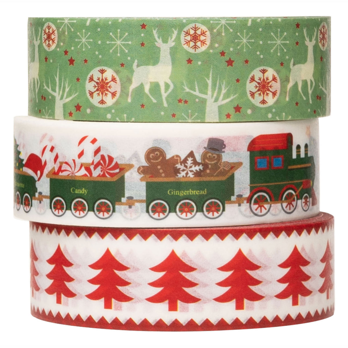 Colorazioni - washi tape Natale 3 rotoli, 5 mt.
