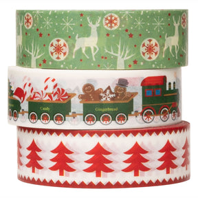 Colorazioni - washi tape Natale 3 rotoli, 5 mt.
