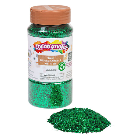 Colorazioni - Glitter degradabile organico - verde, 113 grammi