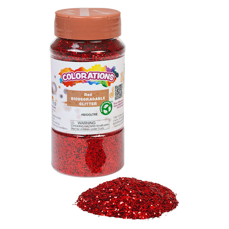Colorazioni - glitter biodegradabili - rosso, 113 grammi