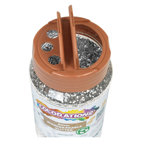 Colorazioni - glitter biodegradabili - argento, 113 grammi