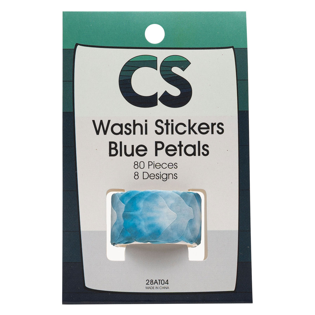 Colorazioni - adesivi Washi - Petali blu, 80 °.