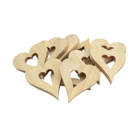 Colorazioni - Decorazioni per il cuore di legno grandi, 20 °.