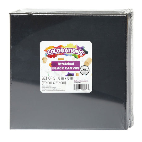 Colorazioni tela nera 20x20cm, 3st.