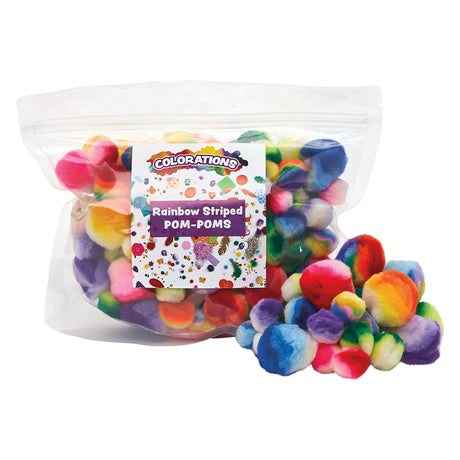 Colorazioni - Pom Pom a strisce Regenboog, 180st.