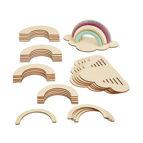 Colorazioni: prepara e decora il tuo arcobaleno di legno, set di 6