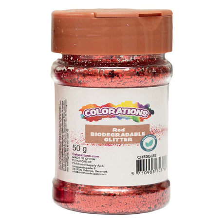Colorazioni - rosso glitter biodegradabile - 50g