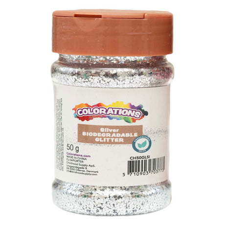 Colorazioni - glitter biodegradabili argento - 50g