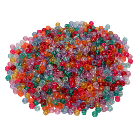 Colorazioni - Perline pony glitter 6x9 mm, 1000 pz.