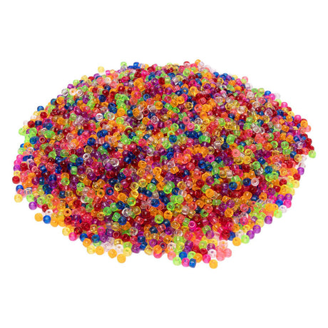 Colorazioni - perline piccole pony - trasparenti, 4 x 6 mm, 500 gr.