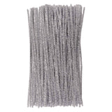 Colorazioni - Filo di ciniglia metallizzato argento, 100 pz.