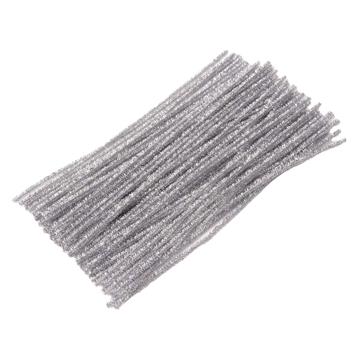 Colorazioni - Filo di ciniglia metallizzato argento, 100 pz.