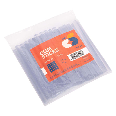 Colorazioni - stick di colla hot melt trasparenti - 7x 100 mm, 50 pz.