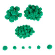 Colorazioni - mini pompon verdi, 100 pz.