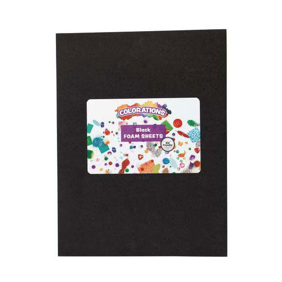 Colorazioni - fogli di schiuma nera, 10 pz.