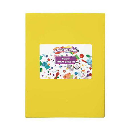 Colorazioni - fogli di schiuma gialli, 10 pz.