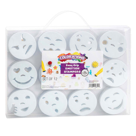 Colorazioni - timbri emozionali a presa facile, 12 pz.