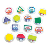 Colorazioni - timbri a presa facile geometrici, 14 pz.