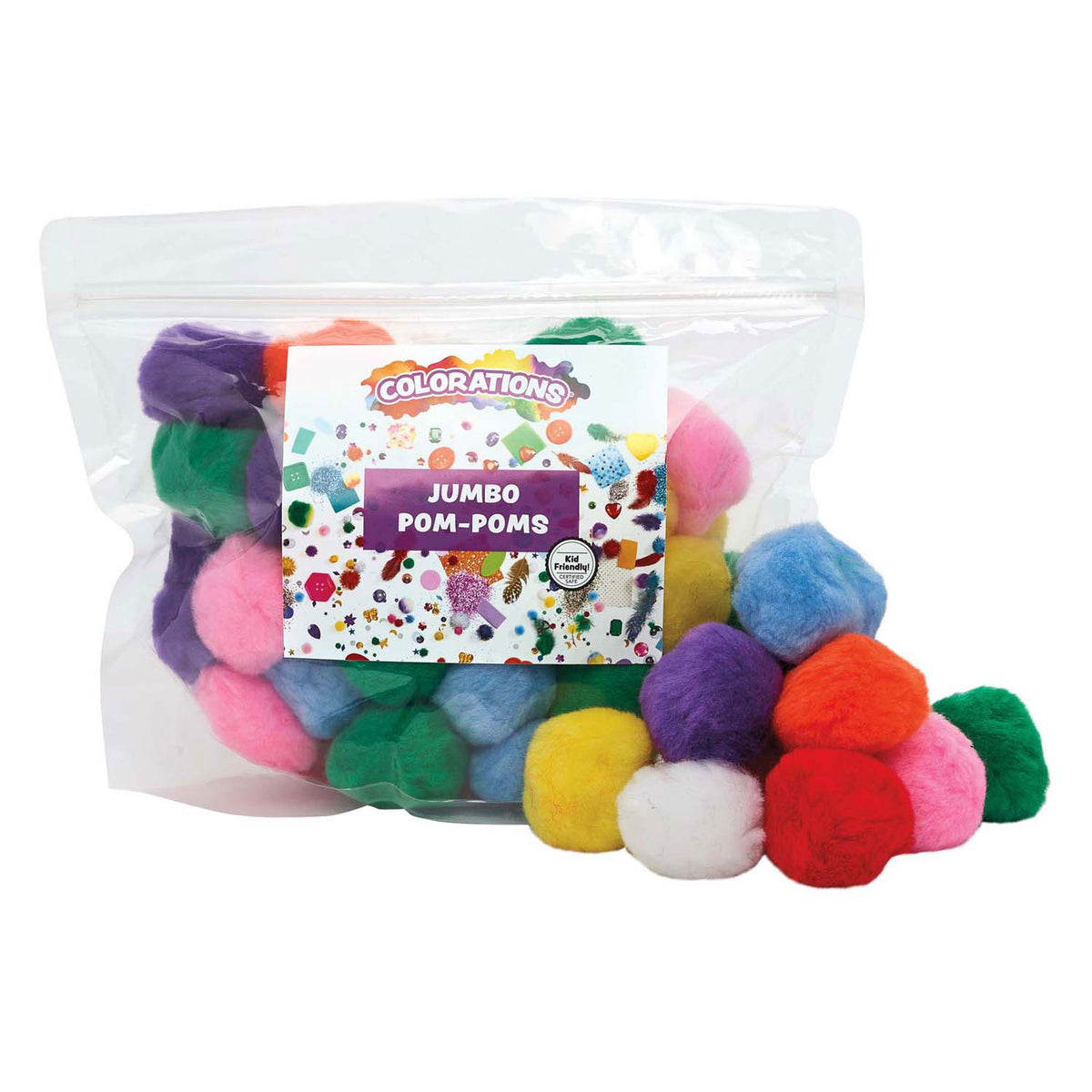 Colorazioni - pompon colorati 5cm, 50pz.