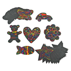 Colorazioni - forme di figure da grattare, 98 pz.