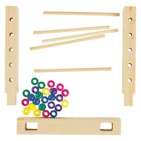 Colorazioni: set artigianale per abaco in legno