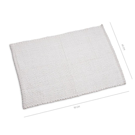 Tappetino da bagno Wicotex treccia classica 60x90 bianco