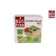 Selezionatore a forma di albero grande quadrato in legno 18x18x10 cm