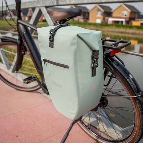 Borsa da bicicletta Lynx singola TPU 28L verde menta impermeabile e-bike Hayes