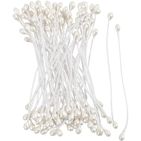 Creativ company cc stami di fiori 6 cm bianchi 100 pezzi
