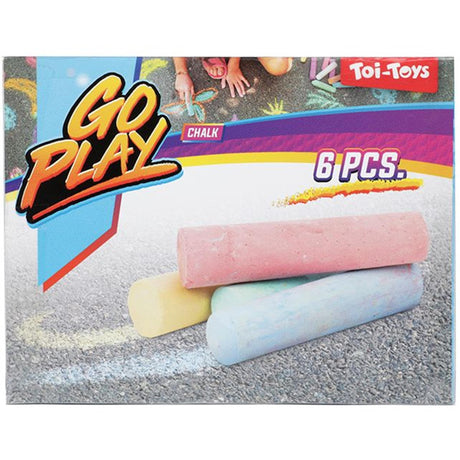 Toi-toys toi giocattoli gesso da marciapiede 6 pezzi in una scatola