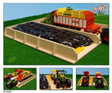 Silo con slot per mappamondo per bambini in legno 1:32