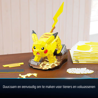 Costruzione 4D, Pokemon Pikachu, set di modelli 3D, oggetti da collezione Pokemon, collezione per principianti per ufficio, decorazione da scrivania, giocattoli da costruzione, puzzle 3D, 201 pezzi