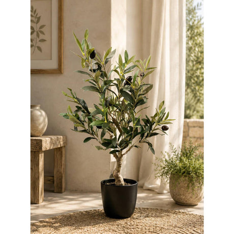 Olivo decorativo 60 cm in vaso di plastica