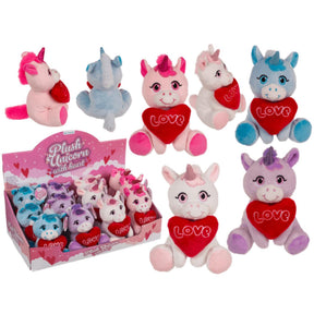 Ootb peluche unicorno con cuore 16x11 cm
