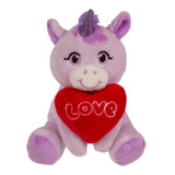 Ootb peluche unicorno con cuore 16x11 cm