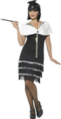 Abito stile flapper Smiffys anni '20 nero - taglia m
