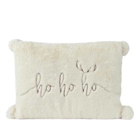 Cuscino arredo Decoris con stampa natalizia in poliestere bianco 30x40cm