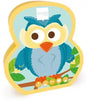 Puzzle a forma di gratta e vinci junior 12,5 x 14 cm in cartone giallo blu