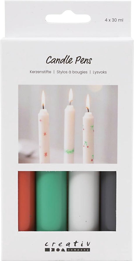 Set candeline Creative Company 4x30 ml Colori natalizi