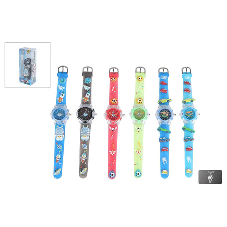 Orologio analogico da ragazzo con luce 6 assortiti