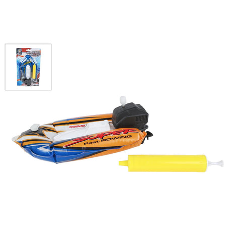 Motoscafo gonfiabile con pompa e funzione di carica 17 cm 3 assortiti