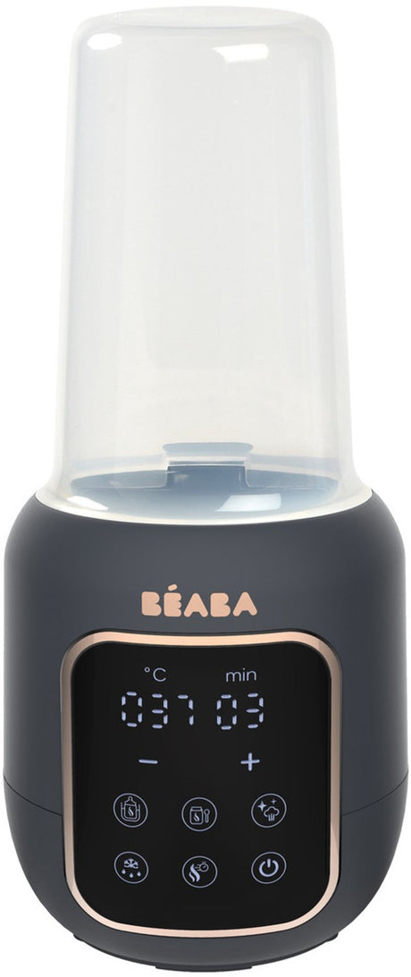 Scaldabiberon multi latte Béaba - scaldabiberon e sterilizzatore 5 in 1 con touchscreen - riscaldamento a bagnomaria o velocemente con vapore - scongelamento latte materno e riscaldamento vasetti - tempo e temperatura regolabili - grigio