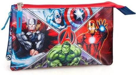 Astuccio Jim Jam Astuccio portapenne Avenger Marvel 3 scomparti con 2 cerniere