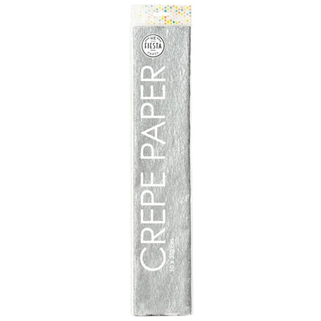 Globos crepe paper silver, 50x250cm