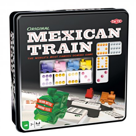 Treno messicano tattico domino – gioco da tavolo – scatola di lusso – gioco di domino famoso in tutto il mondo con pietre colorate – da 2 a 8 giocatori – da 7 anni